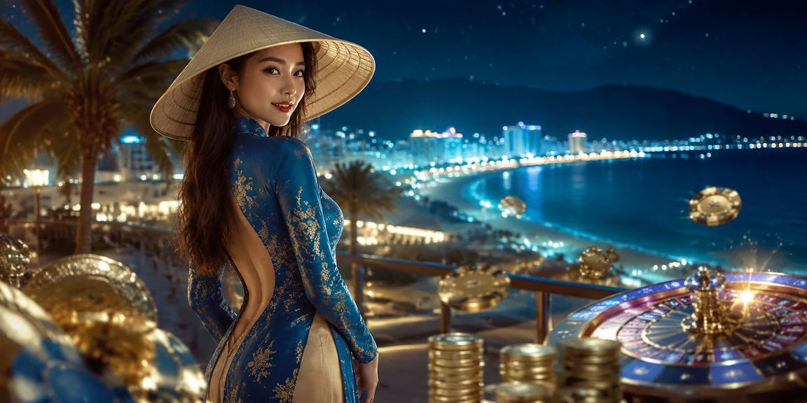 Người dùng tại Đà Nẵng truy cập xổ số trực tuyến với trang phục áo dài truyền thống