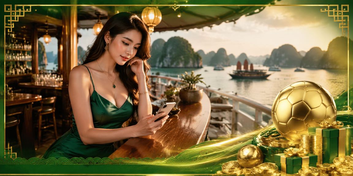 Khung cảnh vịnh Hạ Long đầy ánh sáng thể hiện sự may mắn của người chơi mới tại kg316t