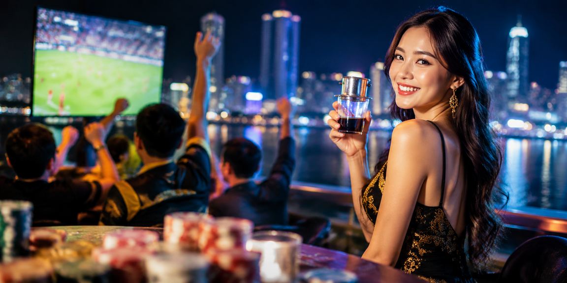 Người dùng tại Nha Trang theo dõi kết quả xổ số trực tuyến bên ly cà phê buổi sáng