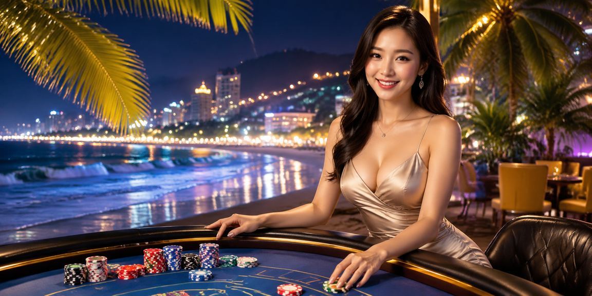 Người chơi thưởng thức card game tại bãi biển Vũng Tàu